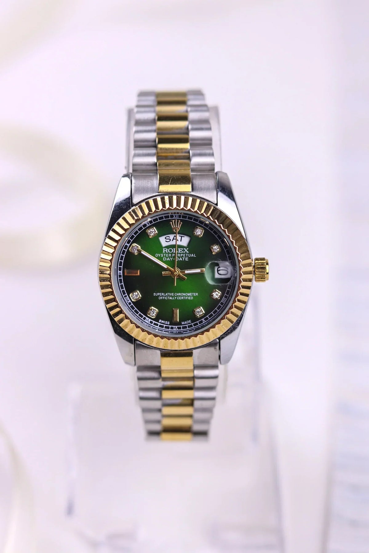 Rolex Green Majesty Day-Date Women Watch