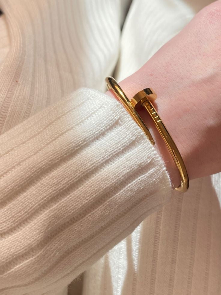 Nail Bangle Stainless Steel