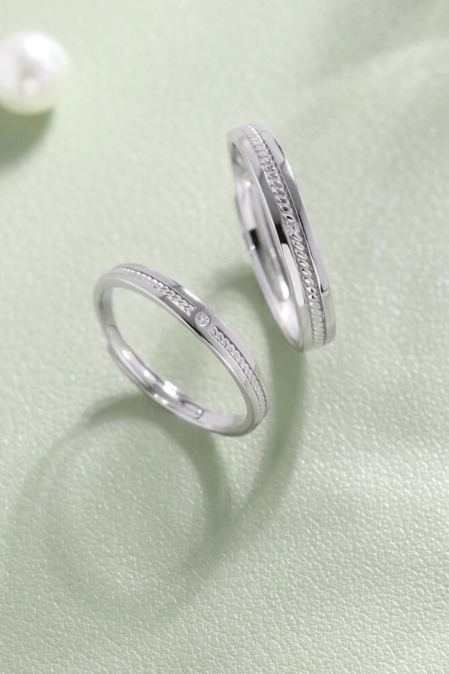 2X Tie The Knot - Couple Bands | Pure Silver