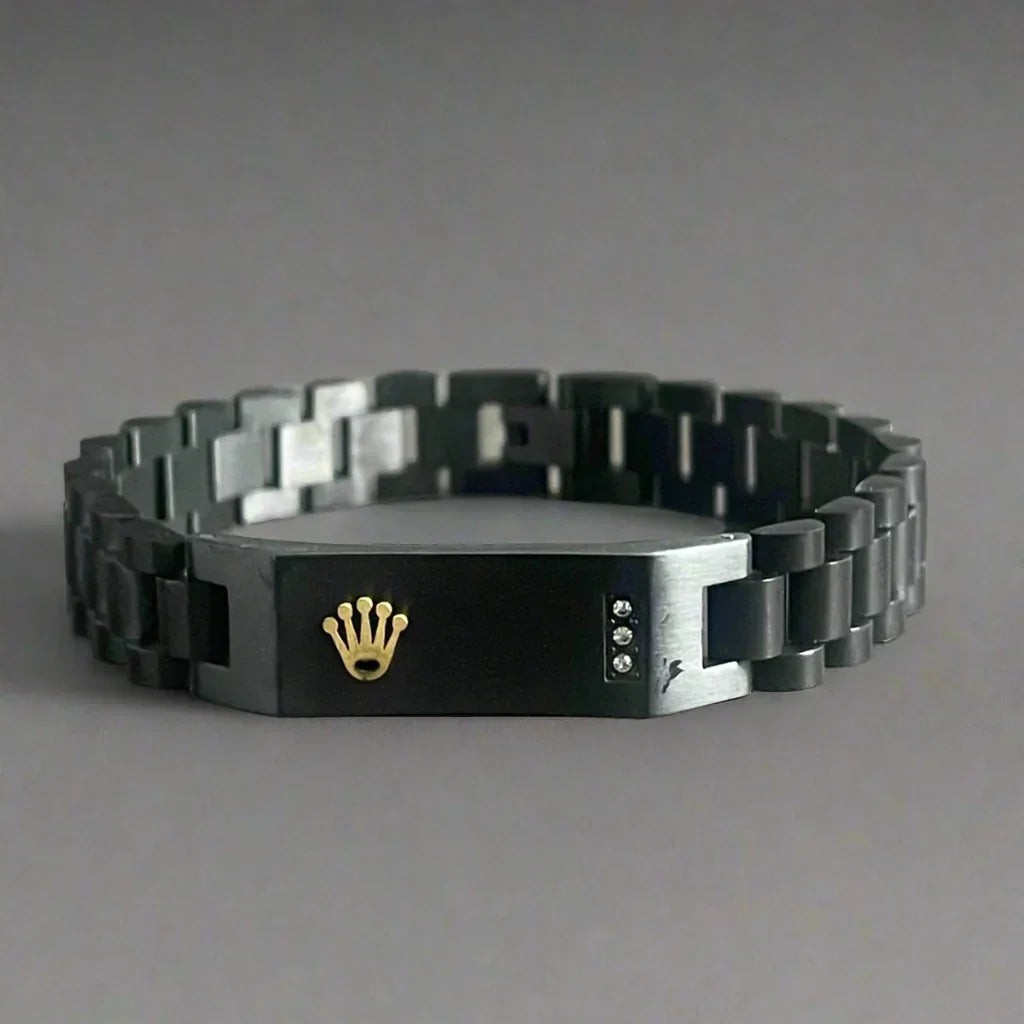 Black RLX Crown Jubilee Bracelet For Men