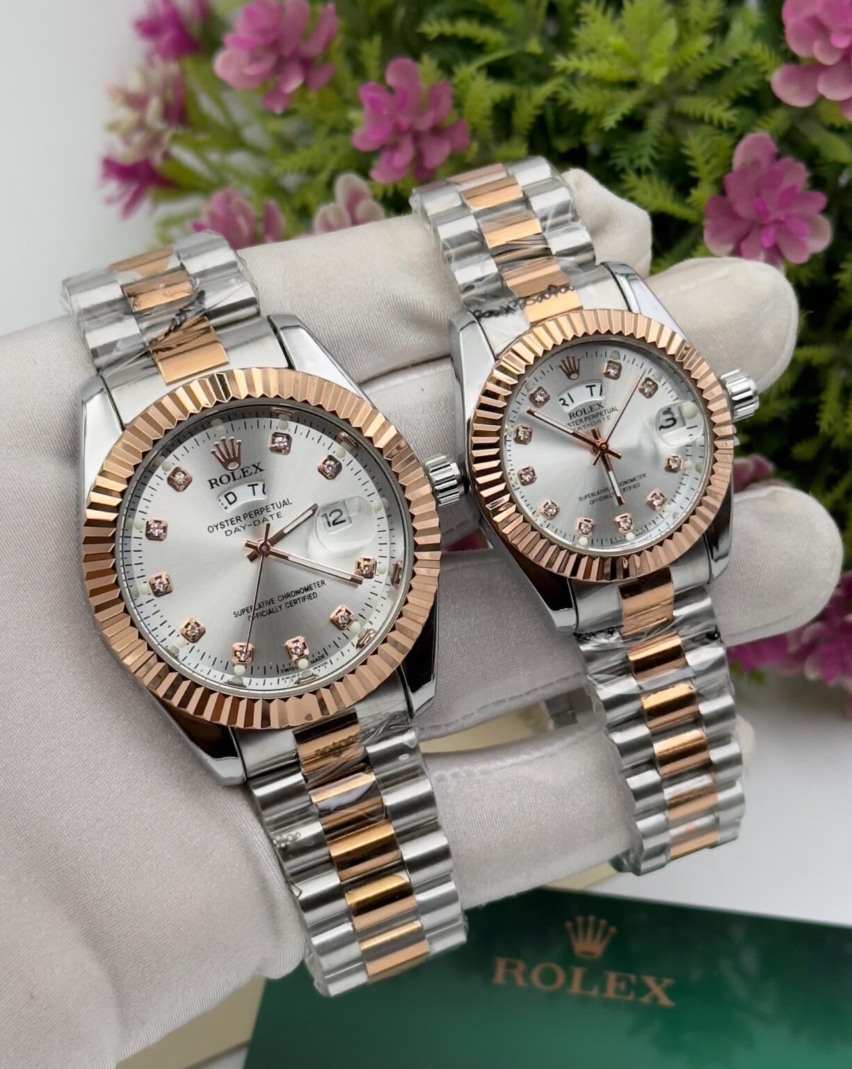 ROLEX DAY-DATE COUPLE WATCH (Sliver)