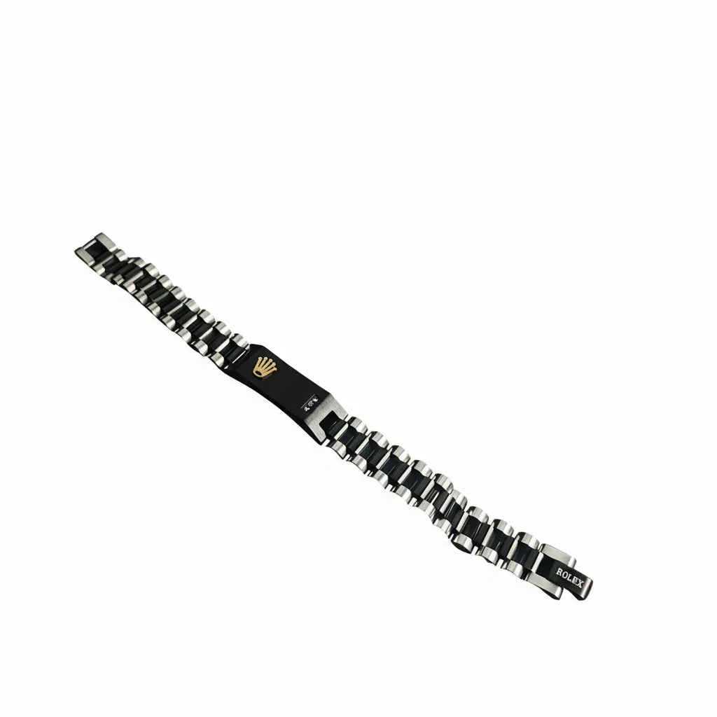 Black Silver RLX Crown Jubilee Bracelet For Men