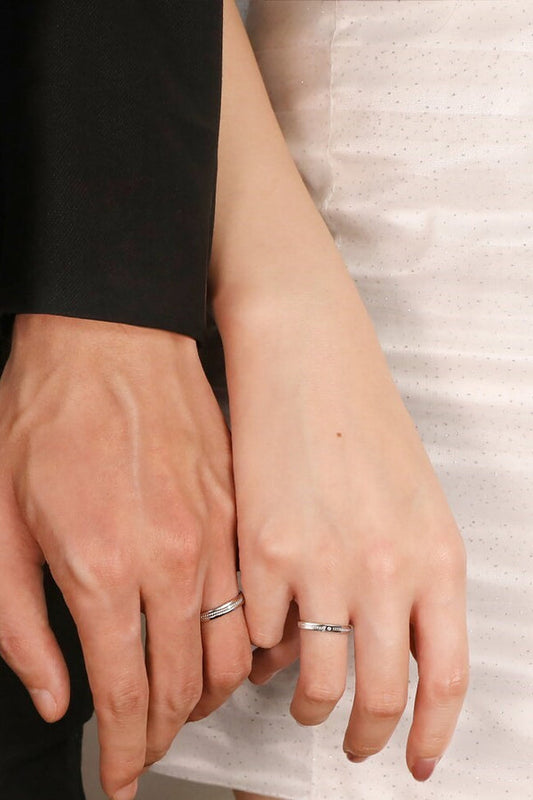 2X Tie The Knot - Couple Bands | Pure Silver