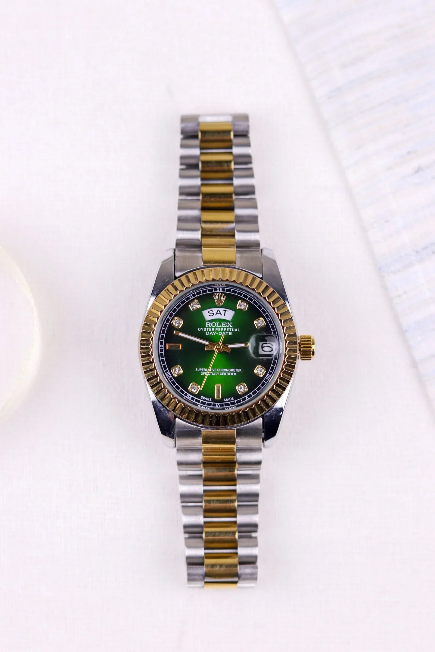 Rolex Green Majesty Day-Date Women Watch
