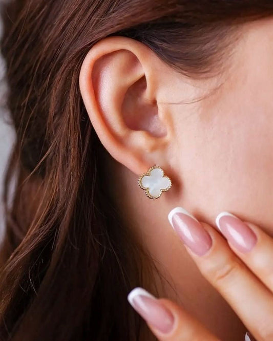White Clover Earrings