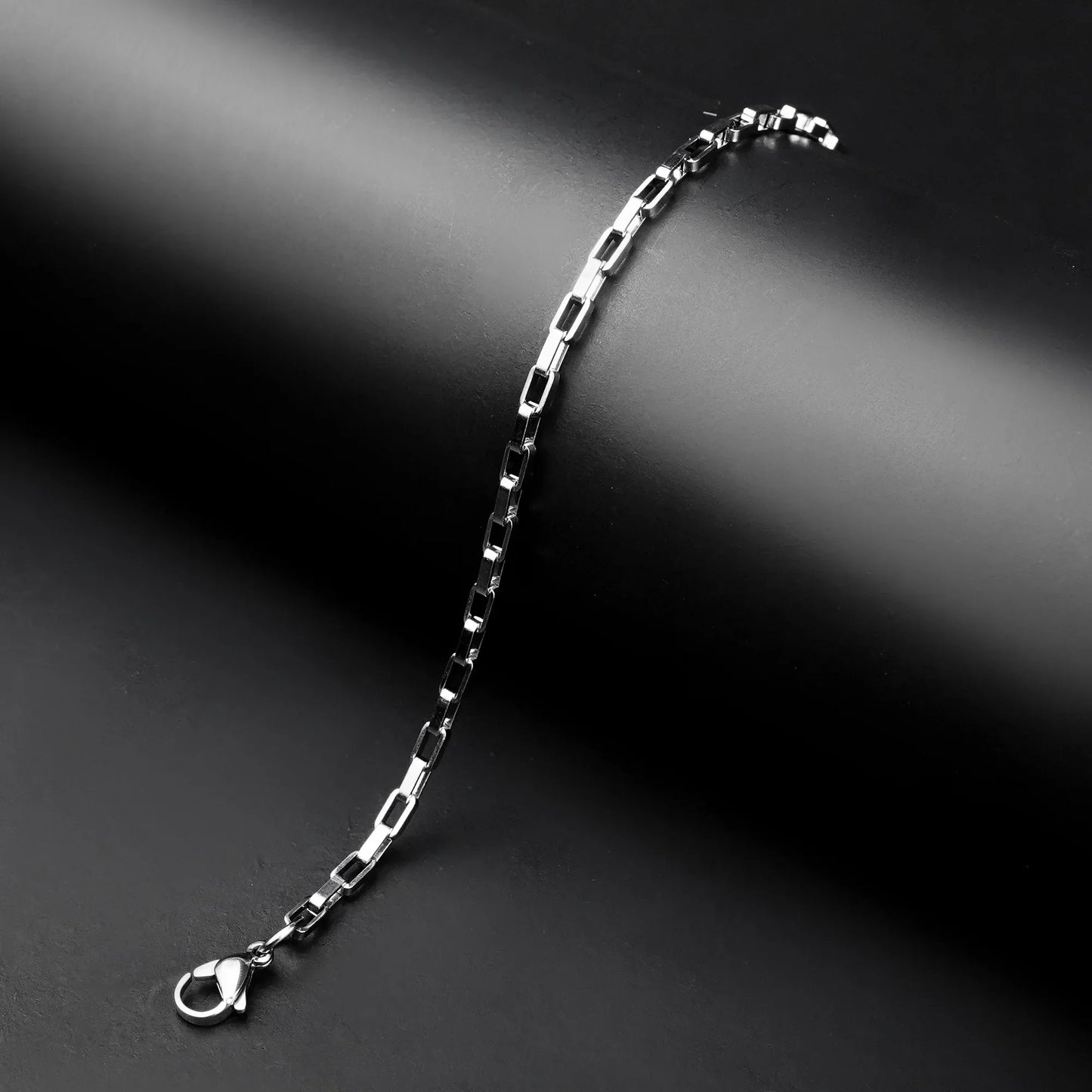 Silver Flex Flat cable chain Bracelet