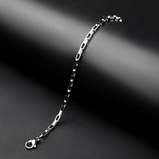 Silver Flex Flat cable chain Bracelet
